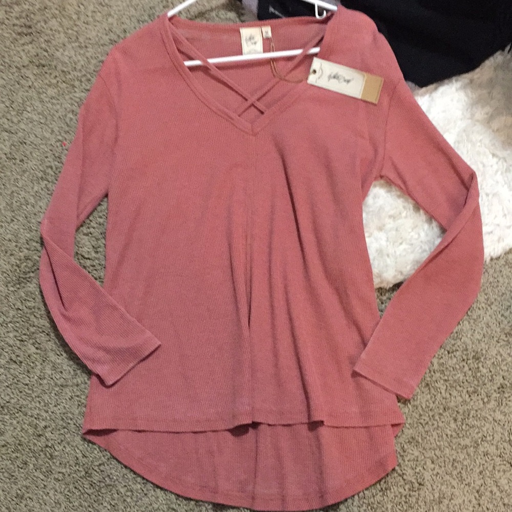 Dusty Rose cross shirt